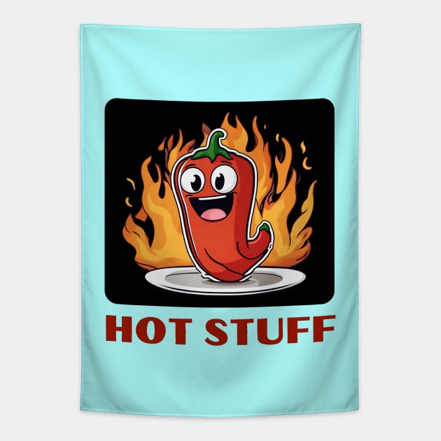 Hot Stuff | Chili Pun Tapestry by Allthingspunny