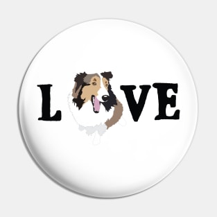 Sheltie Dog LOVE Pin