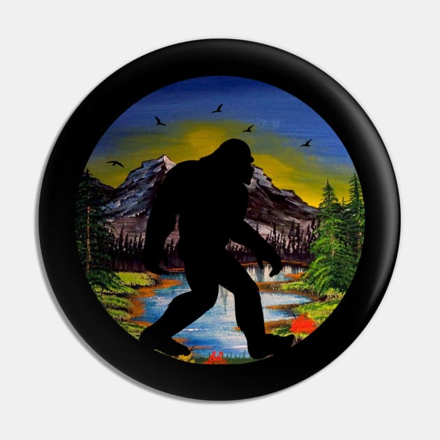 Bigfoot believer Pin by Creative Design