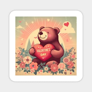 cute bear valentines day Magnet