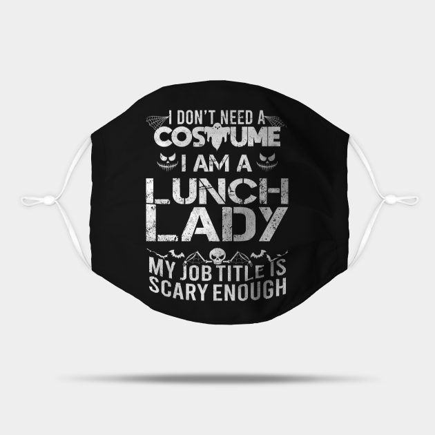 Lunch Lady Halloween Costume funny scary Gift Lunch Lady Mask