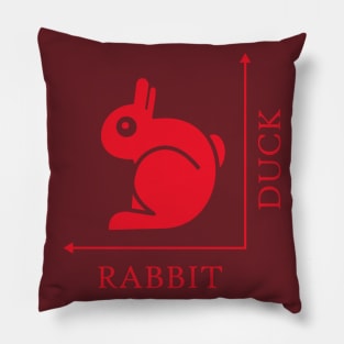 Duck Rabbit Illusion Pillow