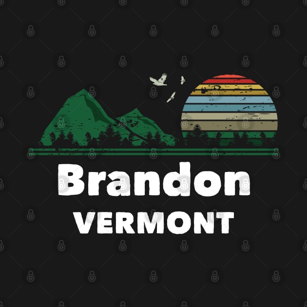 Mountain Sunset Flying Birds Outdoor Brandon Vermont by greenrepublicmerch