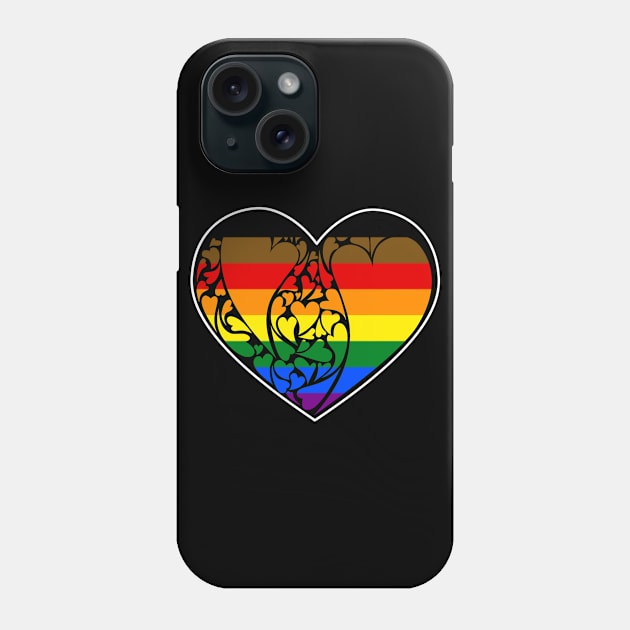 People of Color Pride Flag LGBT+ Heart Phone Case by aaallsmiles