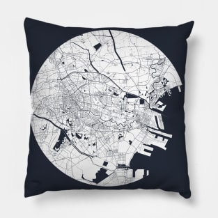 Tianjin, China City Map - Full Moon Pillow