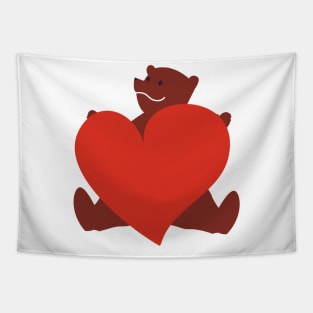 Teddy Bear & Heart Tapestry