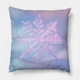 Snow Flake Nature Serene Tranquil Peace Pillow