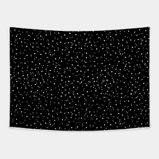 Simple Black and White Speckle Pattern Tapestry