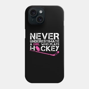 Funny Ice Hockey Player For Women Girls Hockey Lovers Phone Case