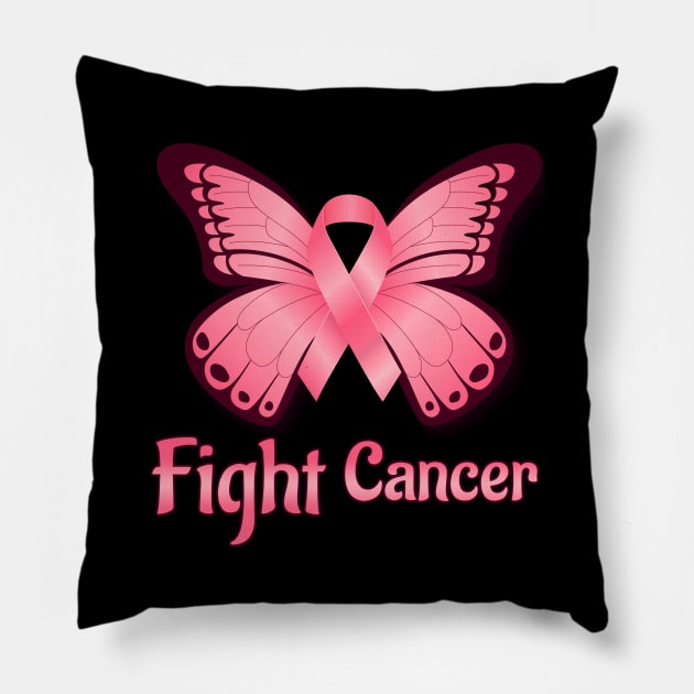 Fight cancer Pillow by Kencur