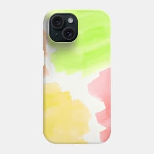 Colorful Watercolor Paint Swatches Brush Strokes Rainbow Abstract Art Phone Case