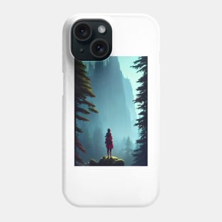 Beautiful Anime Girl Nature Forest Landscape Phone Case