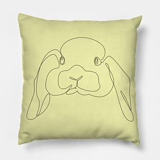 One Line Rabbit Pillow