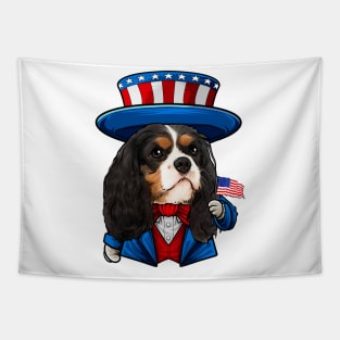 Fourth of July Cavalier King Charles Spaniel Tapestry