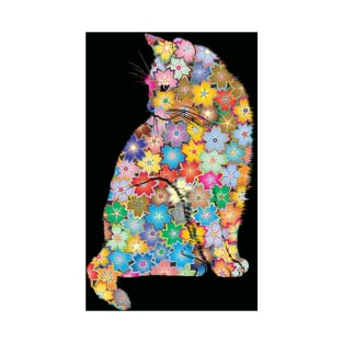 Floral Cat T-Shirt