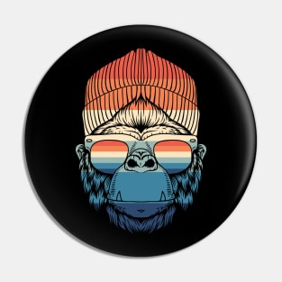 Retro Techno Monkey Pin