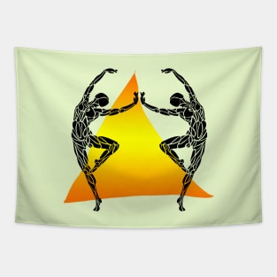 Ballerina Dancers with Triangle Tapestry