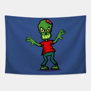 Halloween Carton Zombie Tapestry