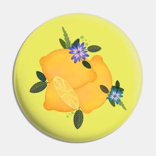Zesty Citrus Delight: Lemon-Themed Design Pin
