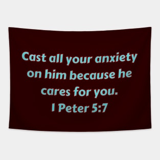 Bible Verse 1 Peter 5:7 Tapestry