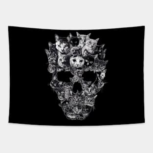 Cat Skull Facts Tapestry