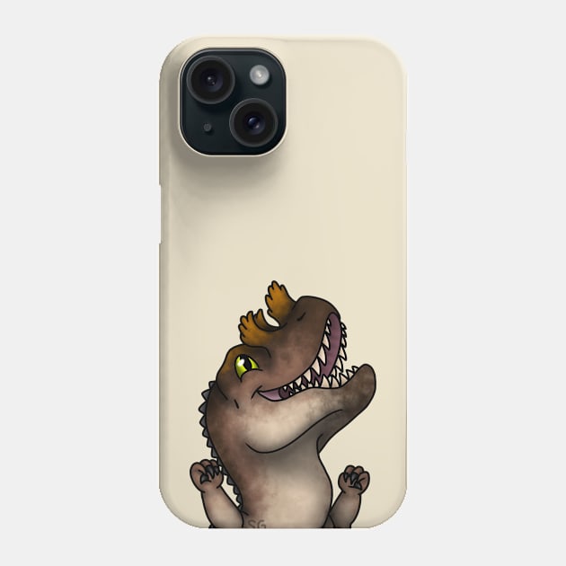 Happy Ceratosaurus Phone Case by saradrawspaleo