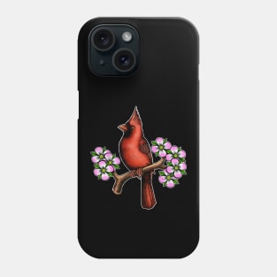 Red Cardinal dogwood flower North Carolina Virginia Phone Case