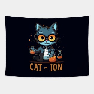 Chemist cat, cation, chemistry, laboratory, kitty in lab Tapestry