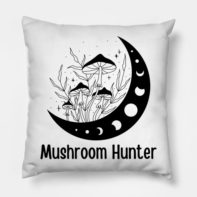 Mushroom Hunter Pillow by HobbyAndArt