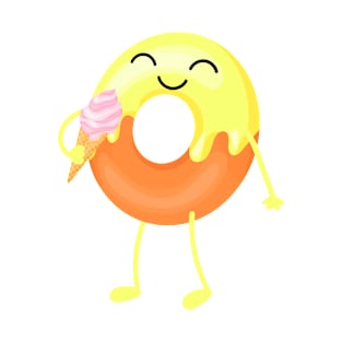 Donut eating ice cream T-Shirt