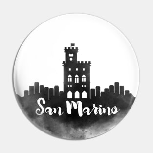 San Marino watercolor Pin