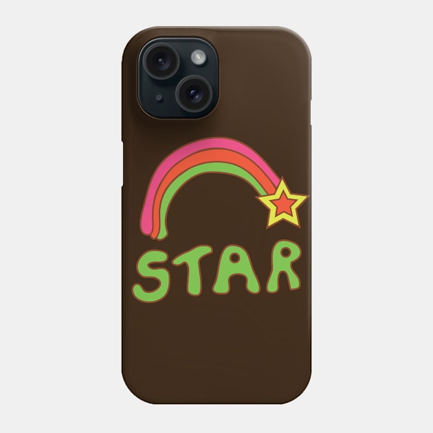 Rainbow Star 80s Fashion Phone Case by FruitflyPie