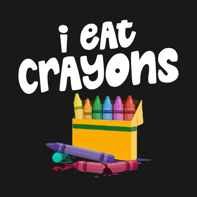 I Eat Crayons - Funny Child Coloring Artists by Zone32