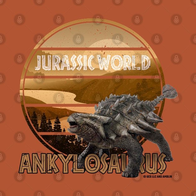 Jurassic Ankylosaurus Dinosaur Distressed Look by Jurassic Merch