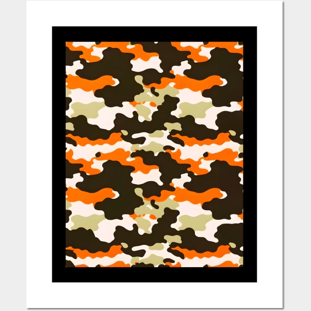 Camouflage seamless pattern texture. Abstract vector military camo