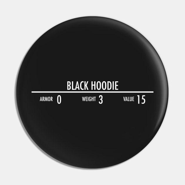 Black Hoodie Pin by LabRat