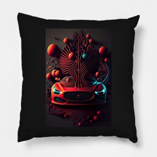 Abstract red supercar design Pillow