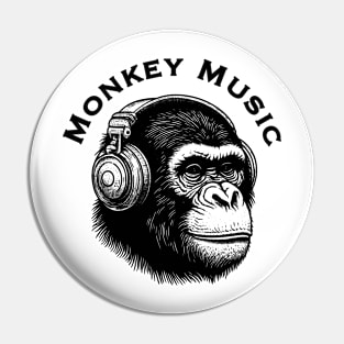 Monkey music Pin