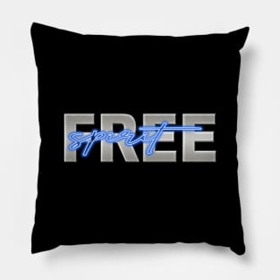 Free spirit (blue) Pillow