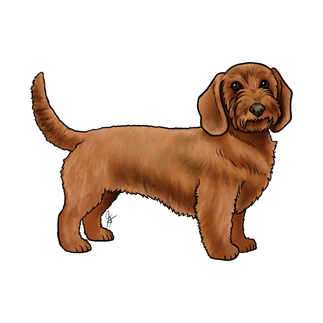 Dog - Basset Fauve de Bretagne - Red Wheaten by Jen's Dogs Custom Gifts and Designs