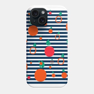 Cute fruits summer pattern orange navy Phone Case