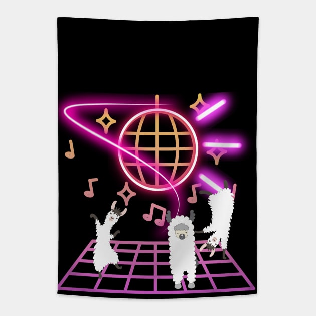 Dancing Lamas , Birthday Party Tapestry by MagicTrick