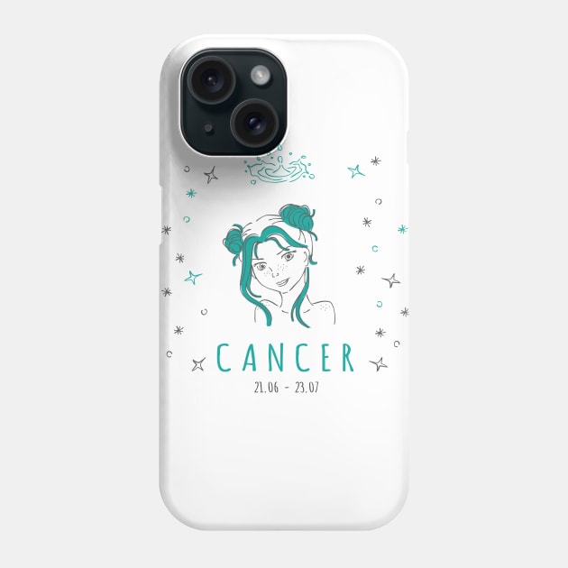 Cancer Zodiac Sign Phone Case by lorenfmaia