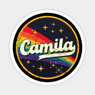 Camila // Rainbow In Space Vintage Grunge-Style Magnet