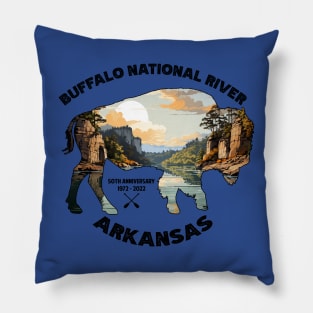 Buffalo National River 50th Anniversary Design Pillow