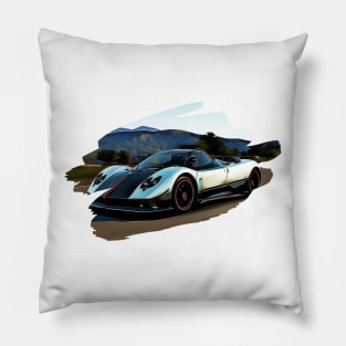 Pagani Zonda Cinque Racing Art Print Pillow