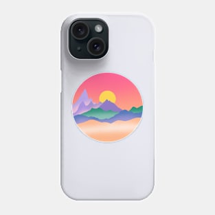 Japanese mountains art Phone Case