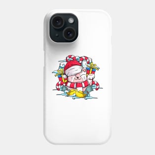 Christmas Cat Closeup Phone Case