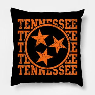 Tennessee State Flag Distressed Graphic Pillow