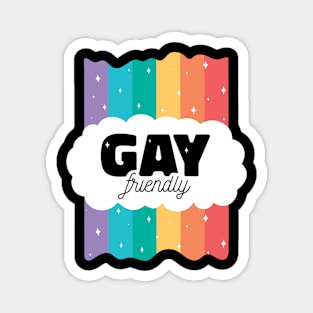 Gay Friendly // LGBTQ Ally Rainbow Pride Magnet